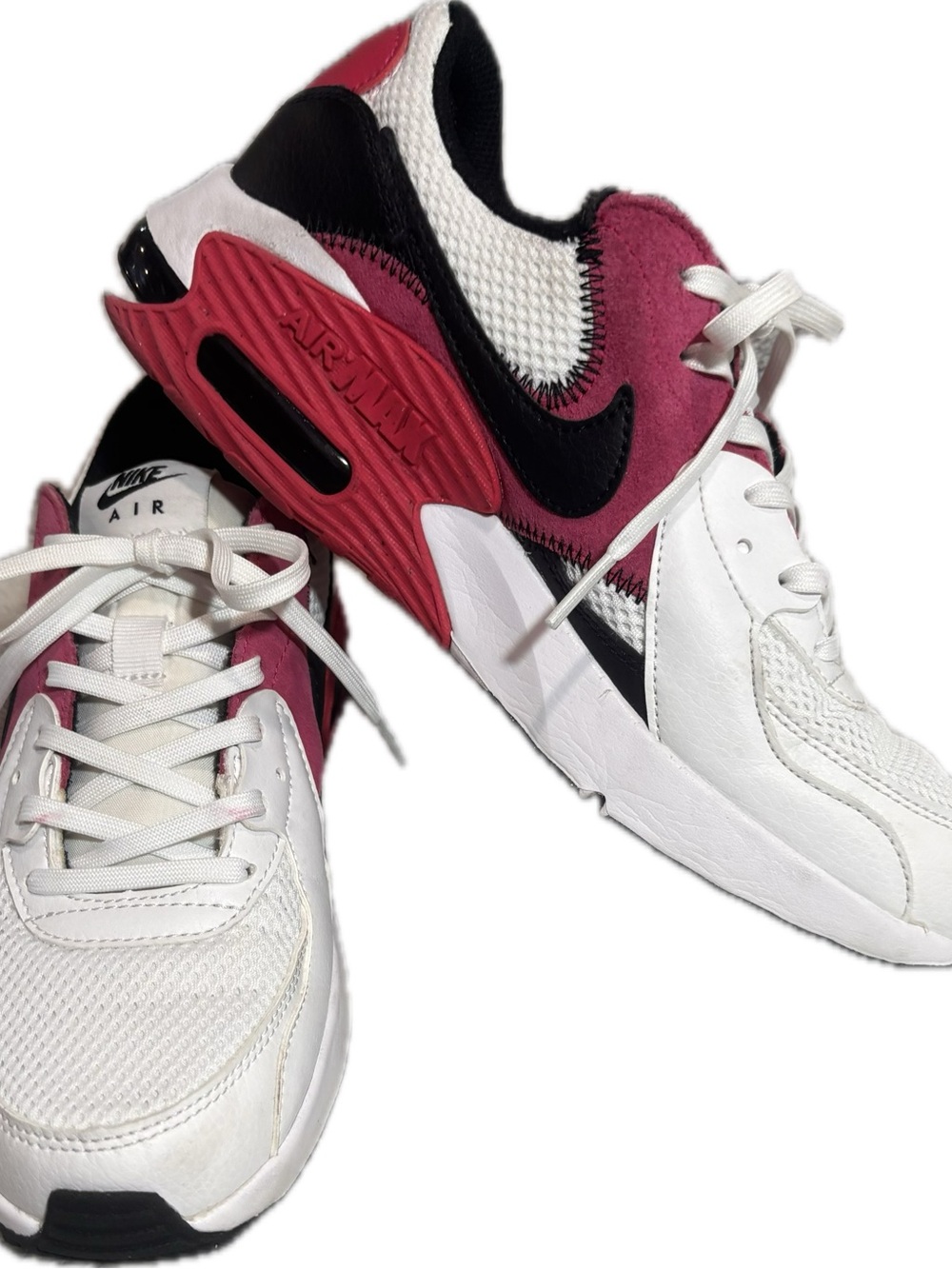 Nike Women's White Black Pink Athletic Running Shoes